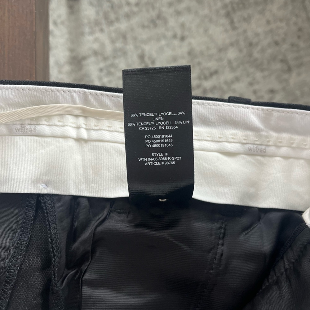 Aritzia Wilfred The Effortless Pant™ Linen Black High-Waisted Wide-leg Size 2 - Picture 16 of 16